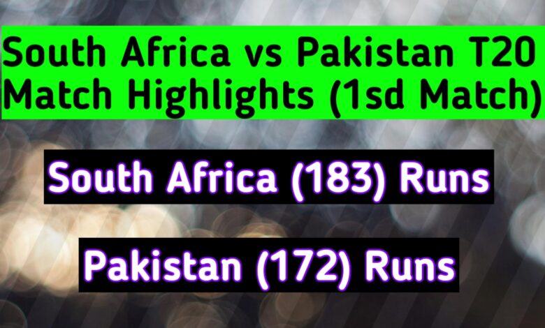 South Africa vs Pakistan T20 Match